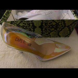 NEW WITH BOX!! Cape Robbin Holographic Stiletto Pump!! Size 6!
